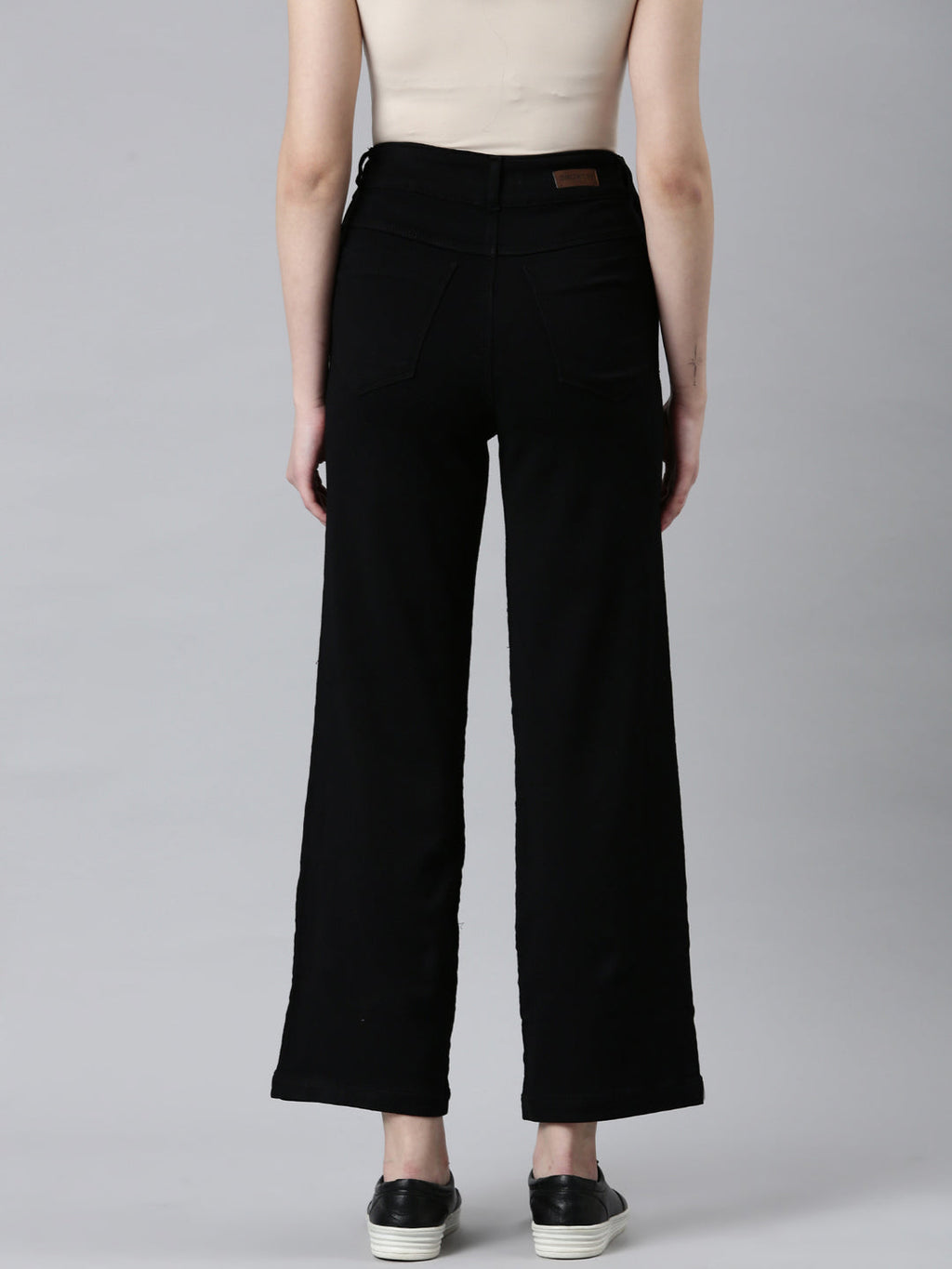 Women's Black Wide Leg Denim Jeans