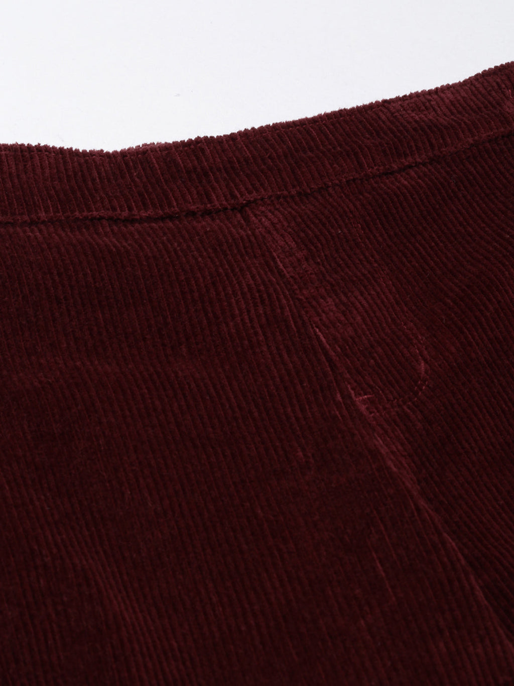 Women's Red Straight Fit High-Rise Parallel Trousers