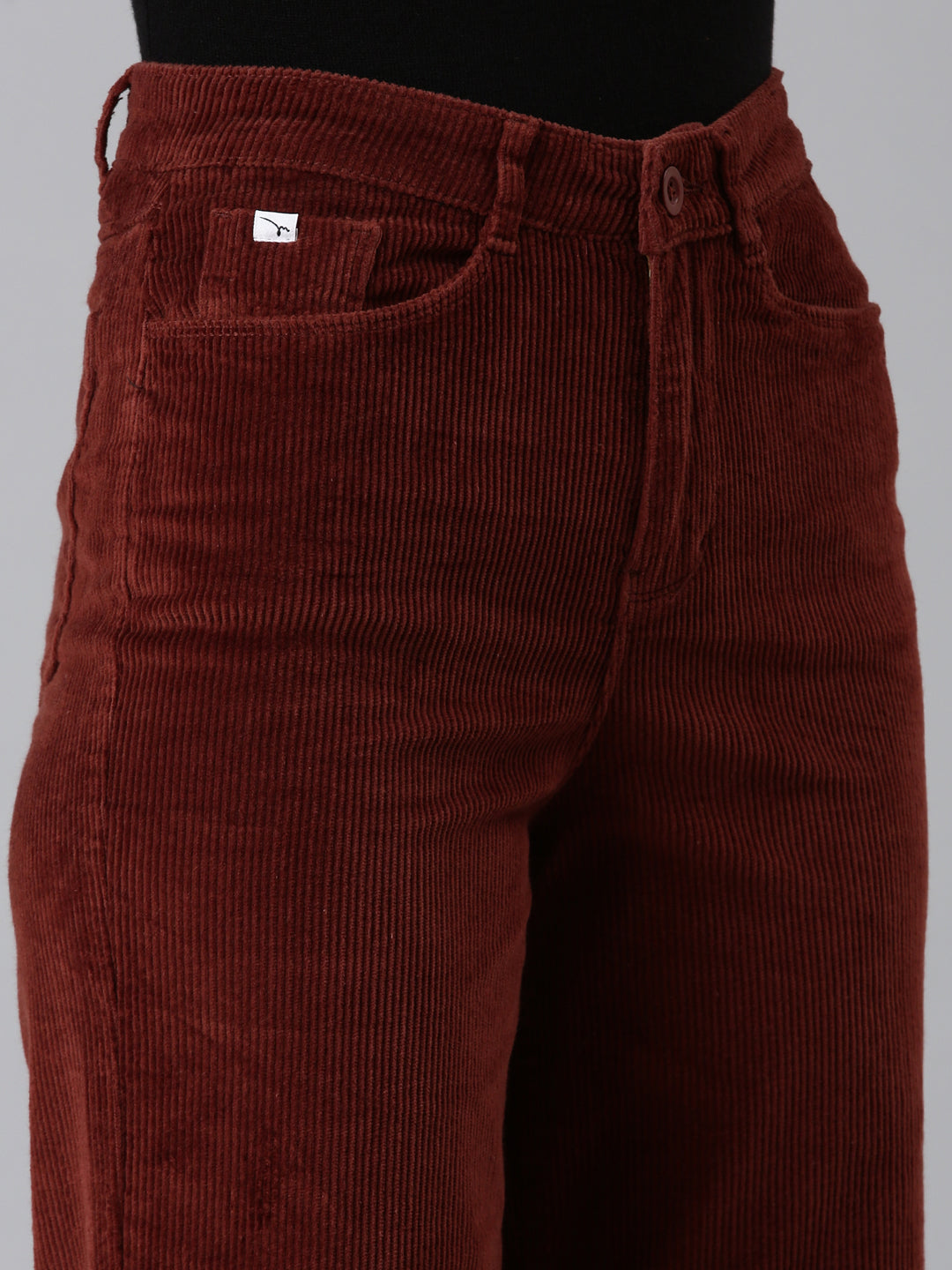 Women's Rust Solid Parallel Trouser