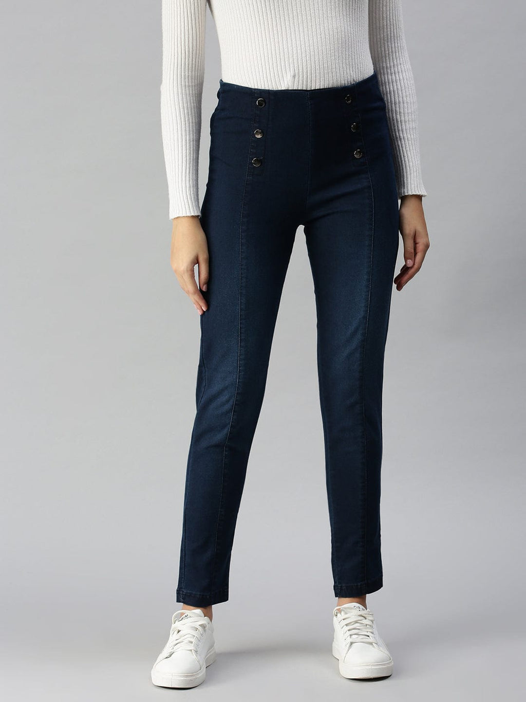 Women's Blue Super Skinny Fit High-Rise Light Fade Stretchable Jeans