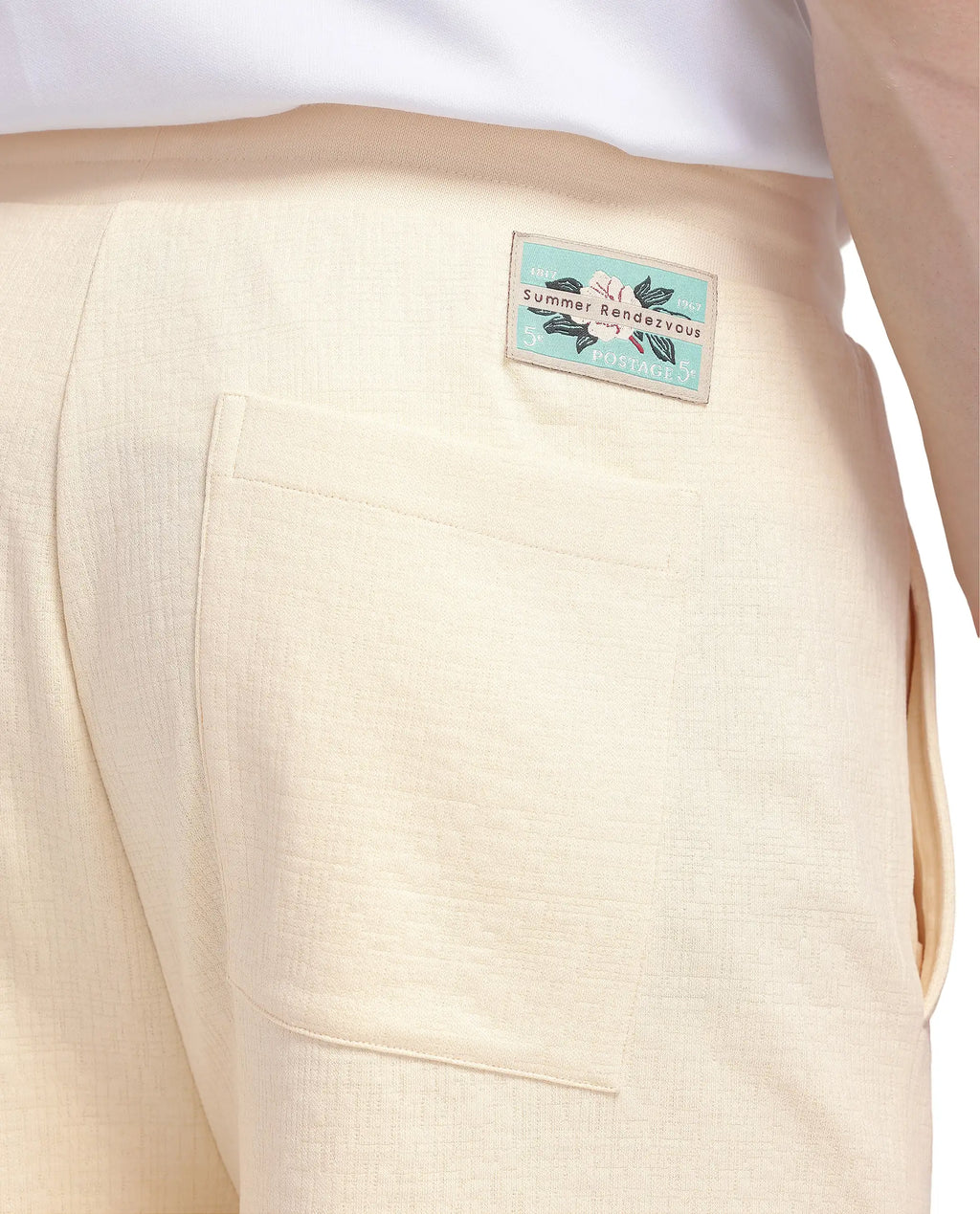 Rare Rabbit Men's Kelor Pastel Yellow Cotton Blend Plain Regular Fit Shorts