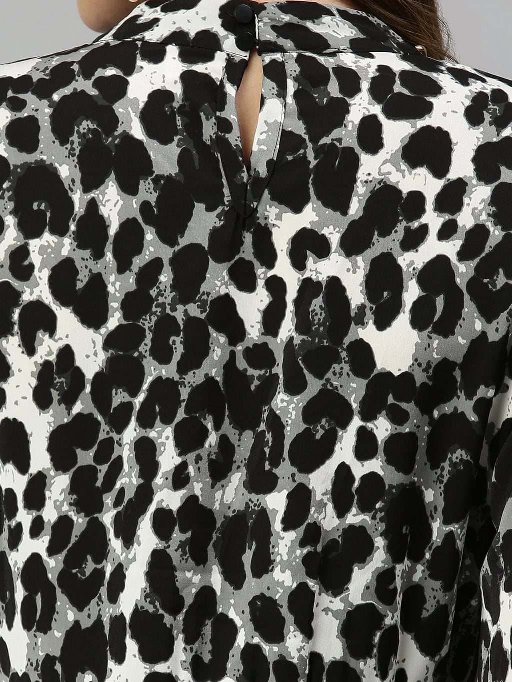 Women's Black Animal Sheath Dress