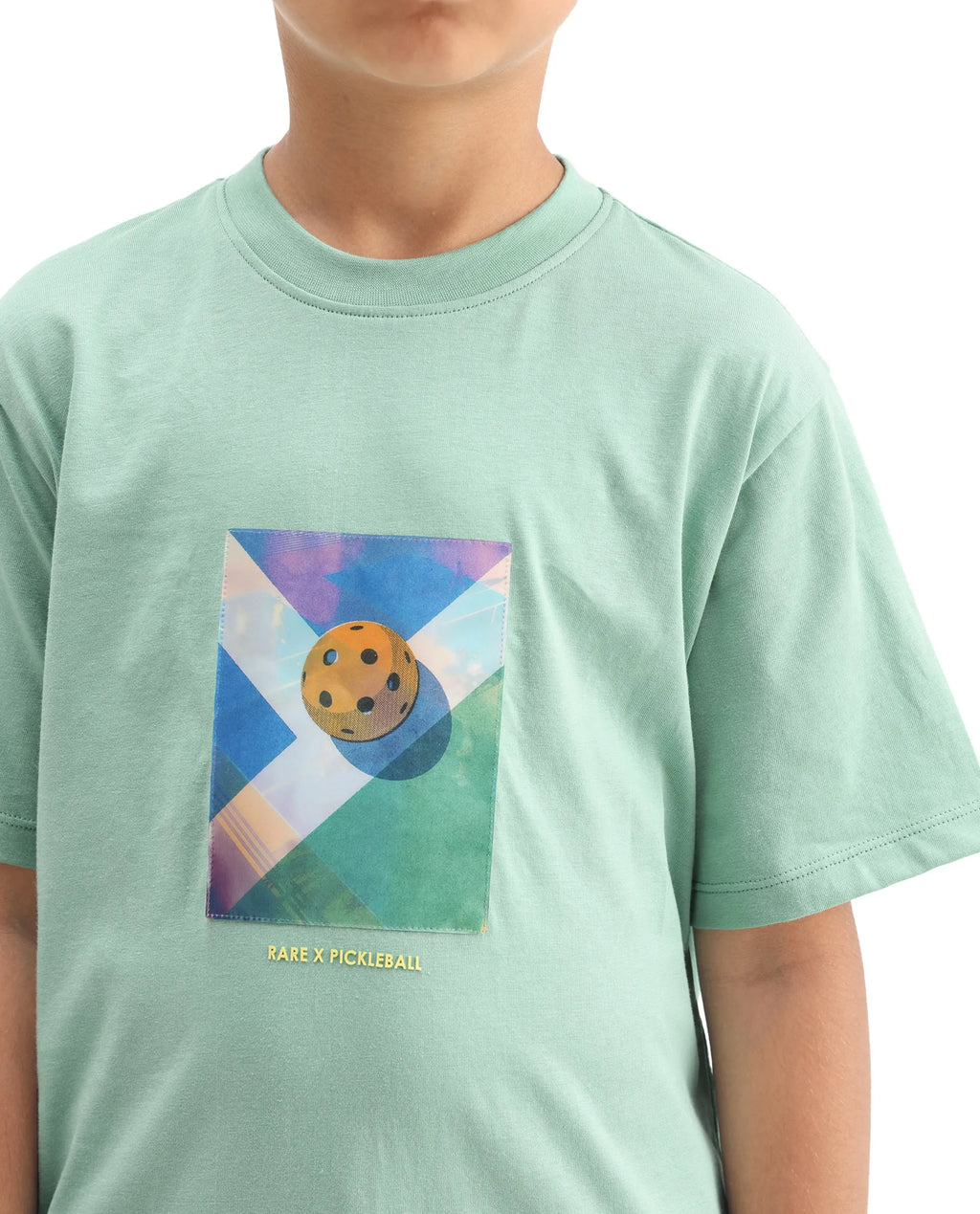 Rare Ones Kids Laker Light Turq Cotton Lenticular Sticker Regular Fit T-Shirt