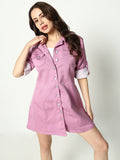 Women's Purple Longline Dress