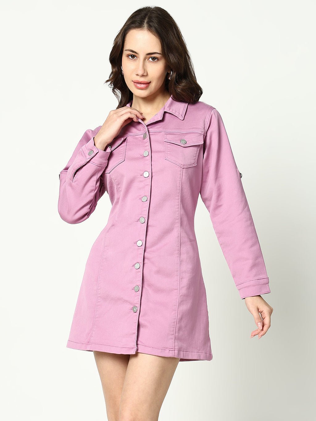Women's Purple Longline Dress
