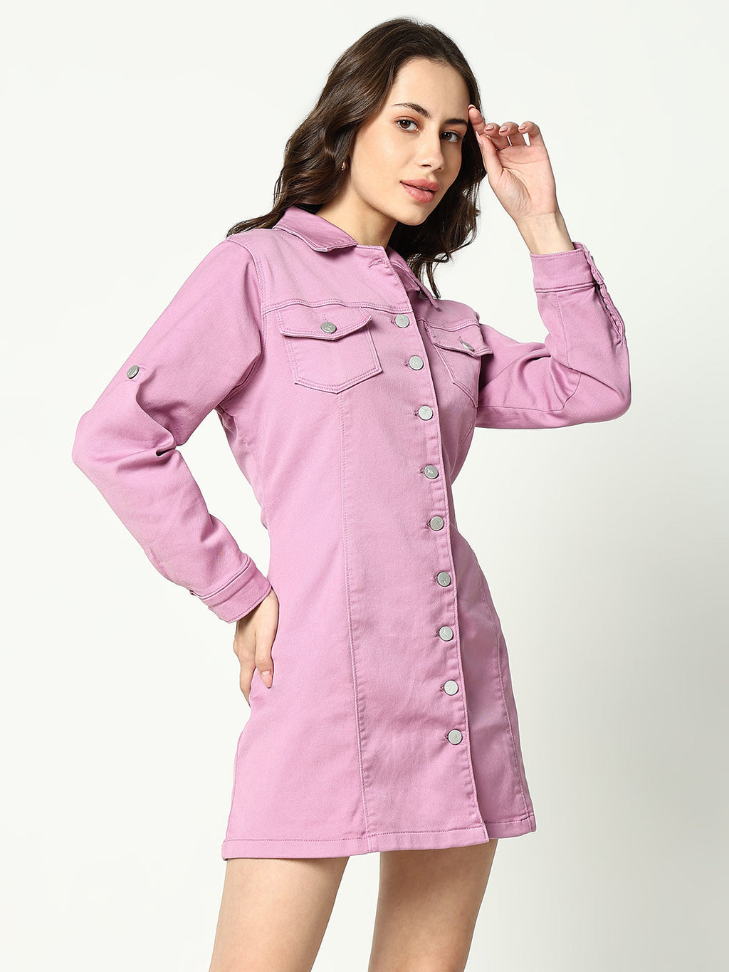 Women's Purple Longline Dress