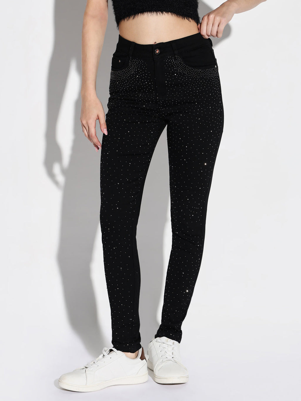 Women's Black Comfort Skinny Fit Stretchable Jeans