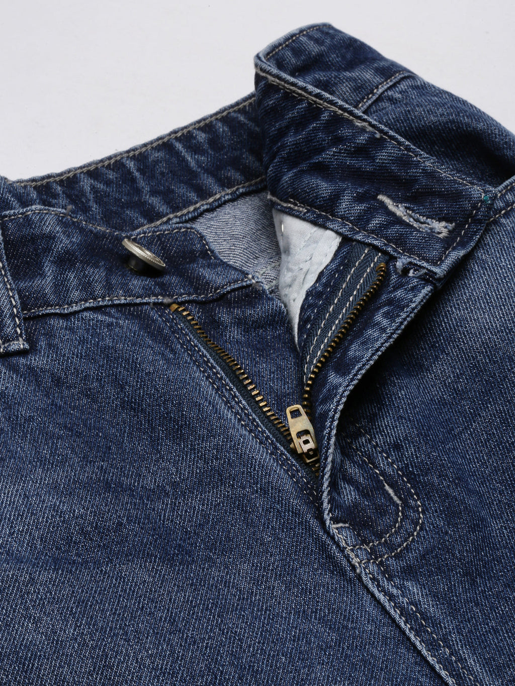 Women's Blue Jean Straight Fit Light Fade Acid Wash Jeans