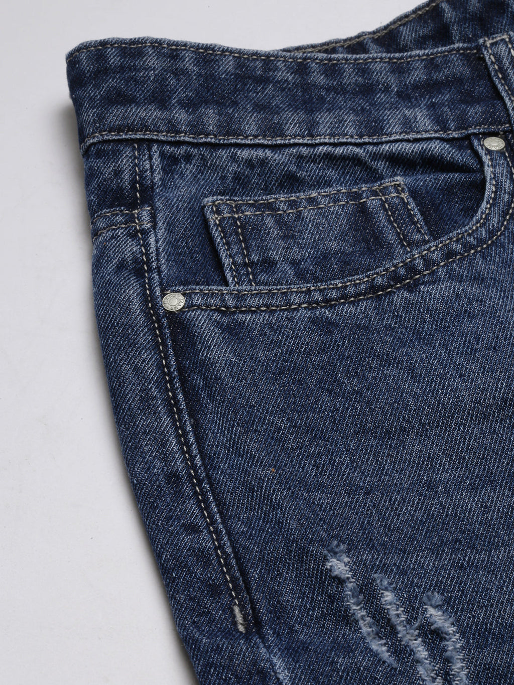 Women's Blue Jean Straight Fit Light Fade Acid Wash Jeans