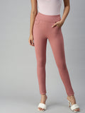 Women's Peach Slim Fit High-Rise Denim Jeans