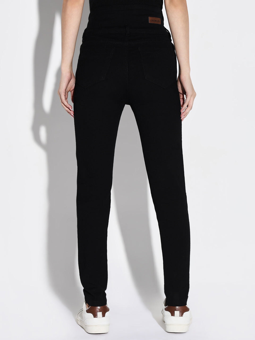 Women's Black High-Rise Comfort Slim Fit Stretchable Jeans
