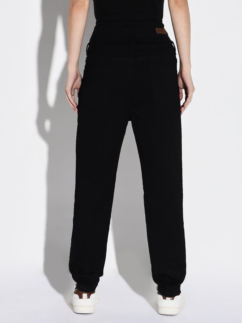 Women's Black Comfort Slim Fit Acid Wash Stretchable Jeans