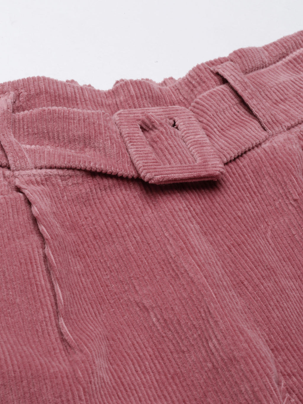 Women's Mauve Slim Fit High-Rise Pleated Peg Trousers