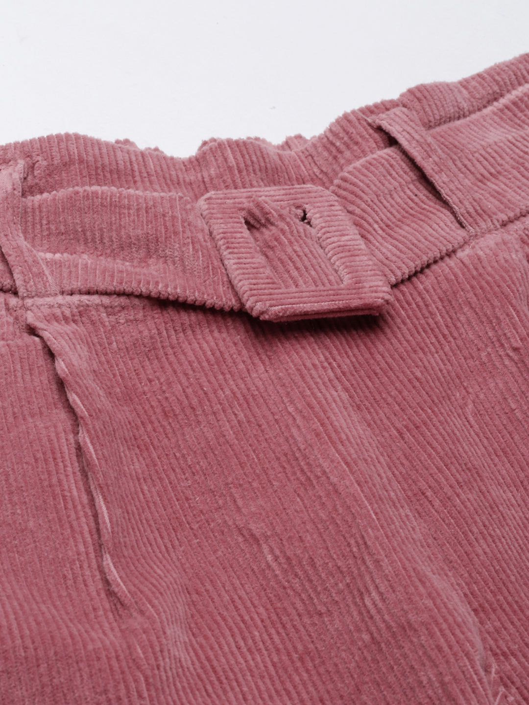 Women's Mauve Slim Fit High-Rise Pleated Peg Trousers