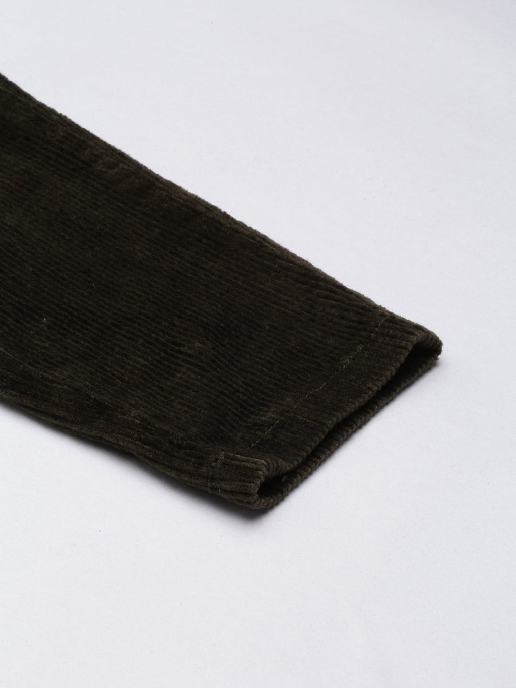 Women's Olive Slim Fit High-Rise Pleated Trousers