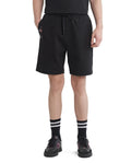 Rare Rabbit Men's Lux Black Cotton Blend Plain Relaxed Fit Shorts