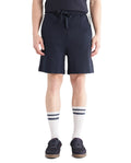 Rare Rabbit Men's Obl Navy Cotton Blend Plain Relaxed Fit Shorts