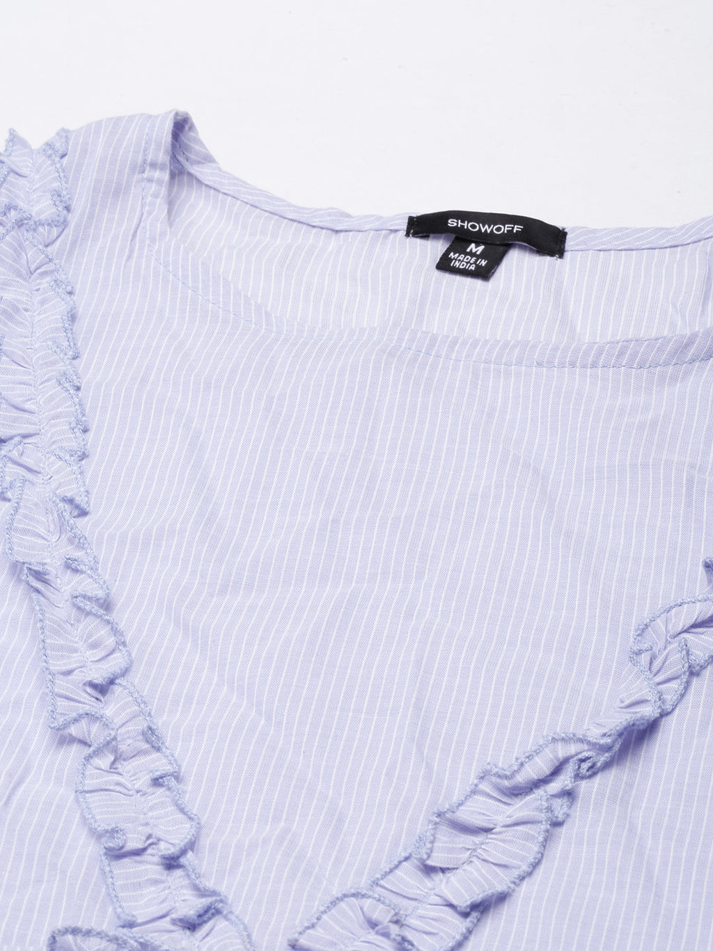 Women's Lavender Striped Fit & Flare Maxi Dress