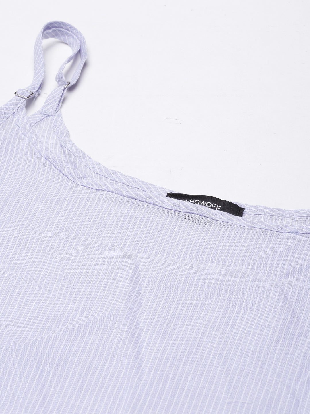 Women's Lavender Striped Fit & Flare Maxi Dress