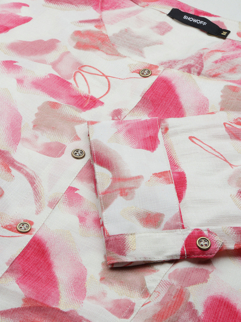 Women's Pink Floral A Line Kurta