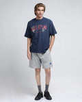 Rare Rabbit Men's Rexon Grey Cotton Blend Plain Relaxed Fit Shorts