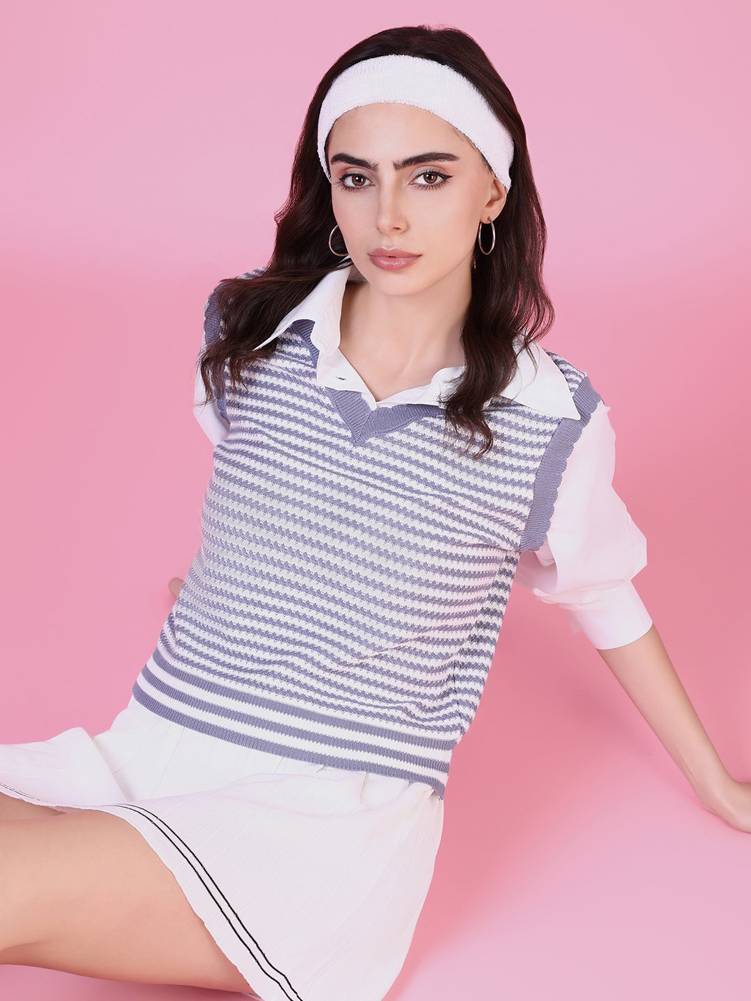 Women's Grey Shirt Style Top