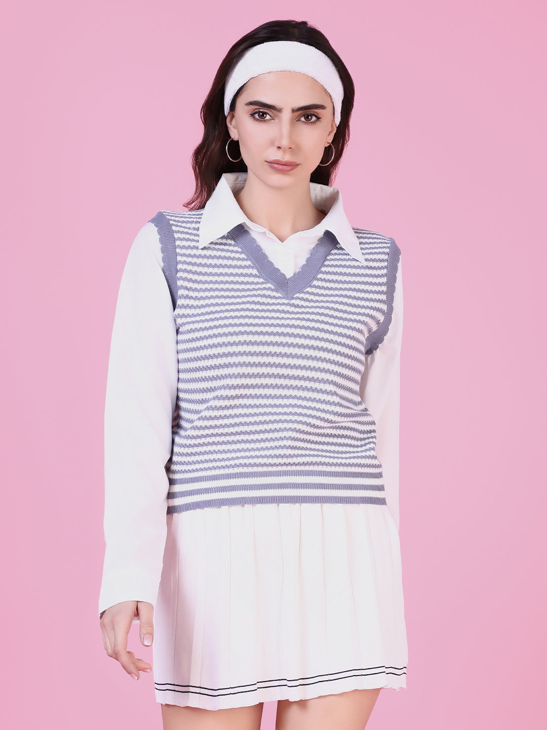Women's Grey Shirt Style Top