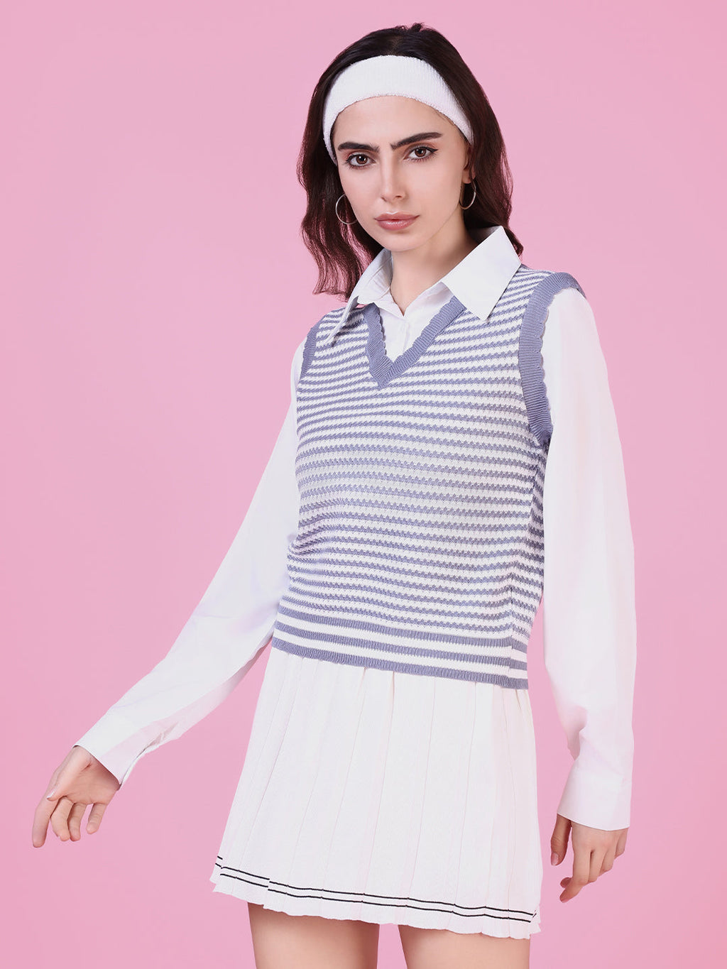 Women's Grey Shirt Style Top