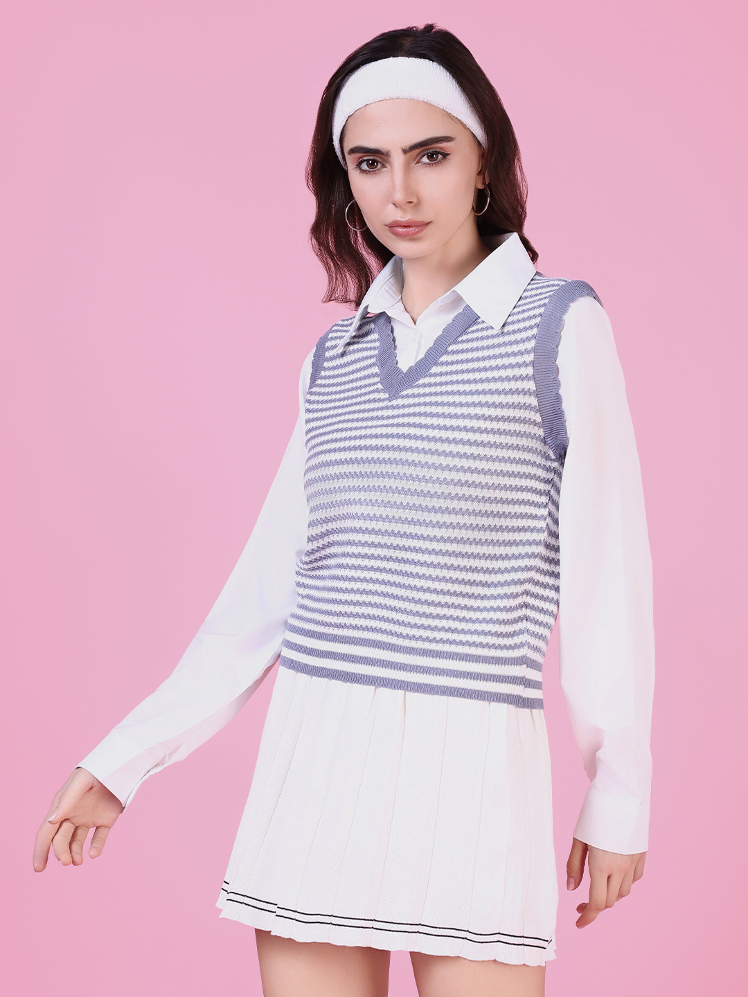 Women's Grey Shirt Style Top