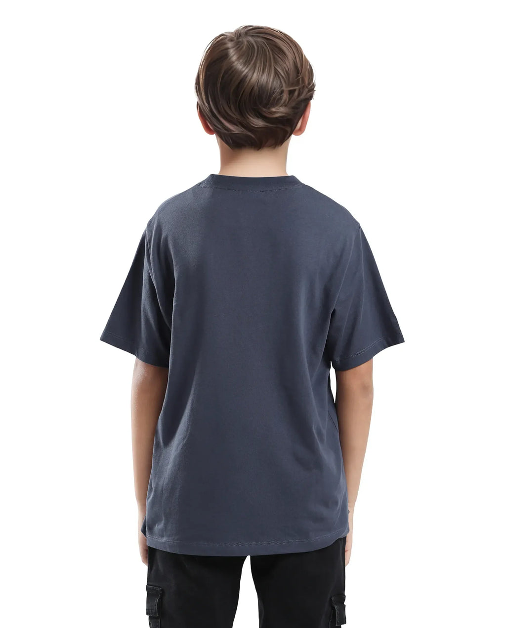 Rare Ones Kids Scrabl Dusky Purple Cotton Printed Slip-On Regular Fit T-Shirt