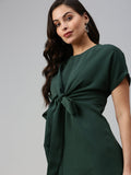 Women's Casual Solid Sheath Green Dress