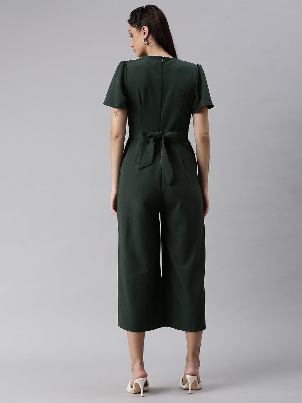 Women's Green Basic Jumpsuit