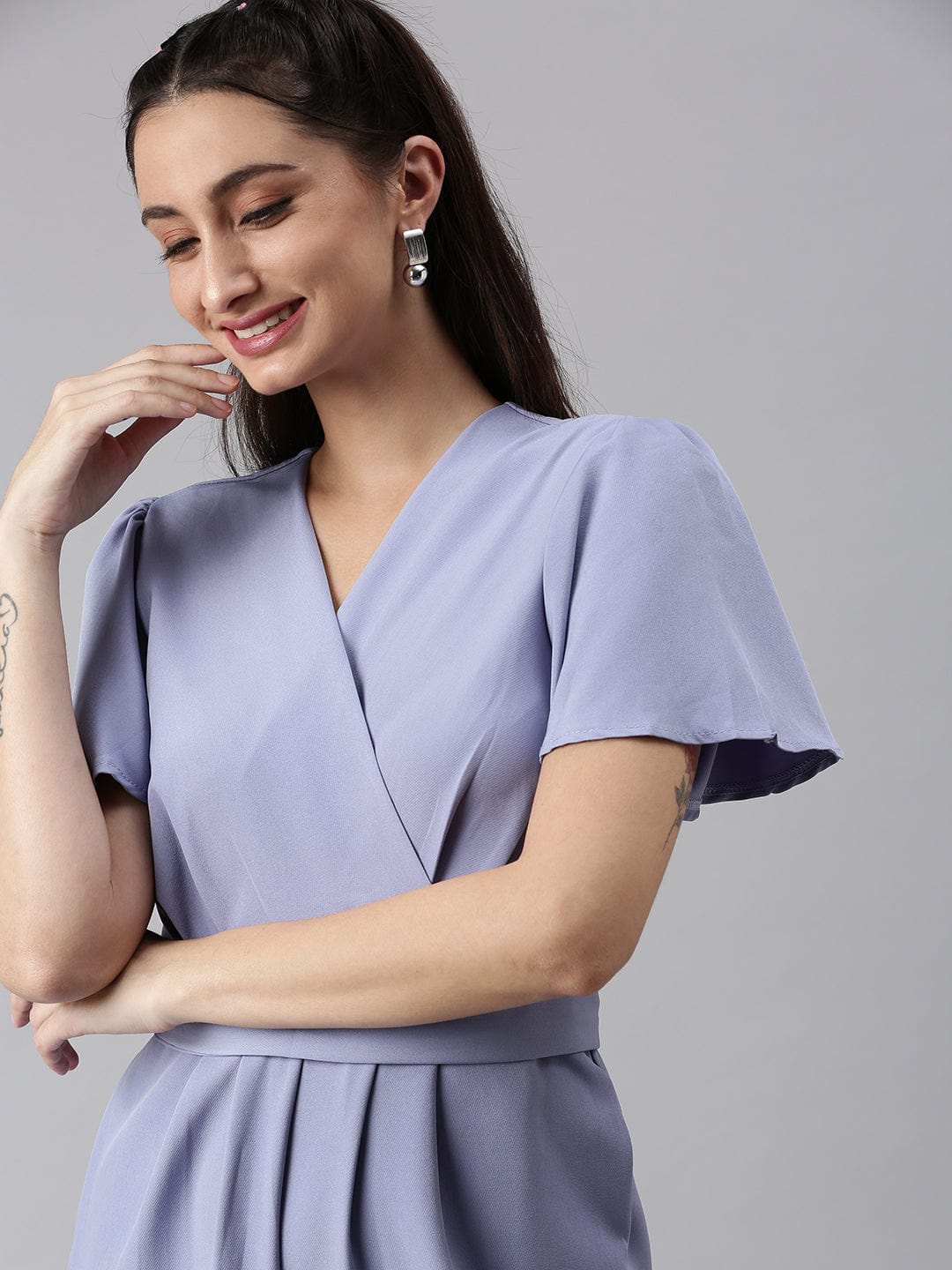 Women's Purple Basic Jumpsuit