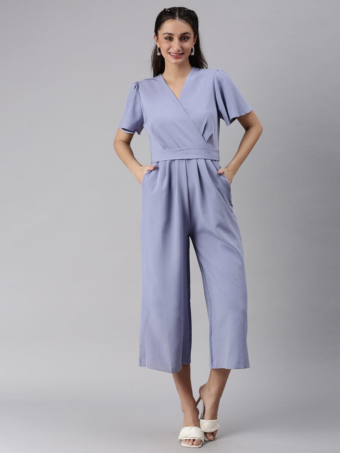 Women's Purple Basic Jumpsuit