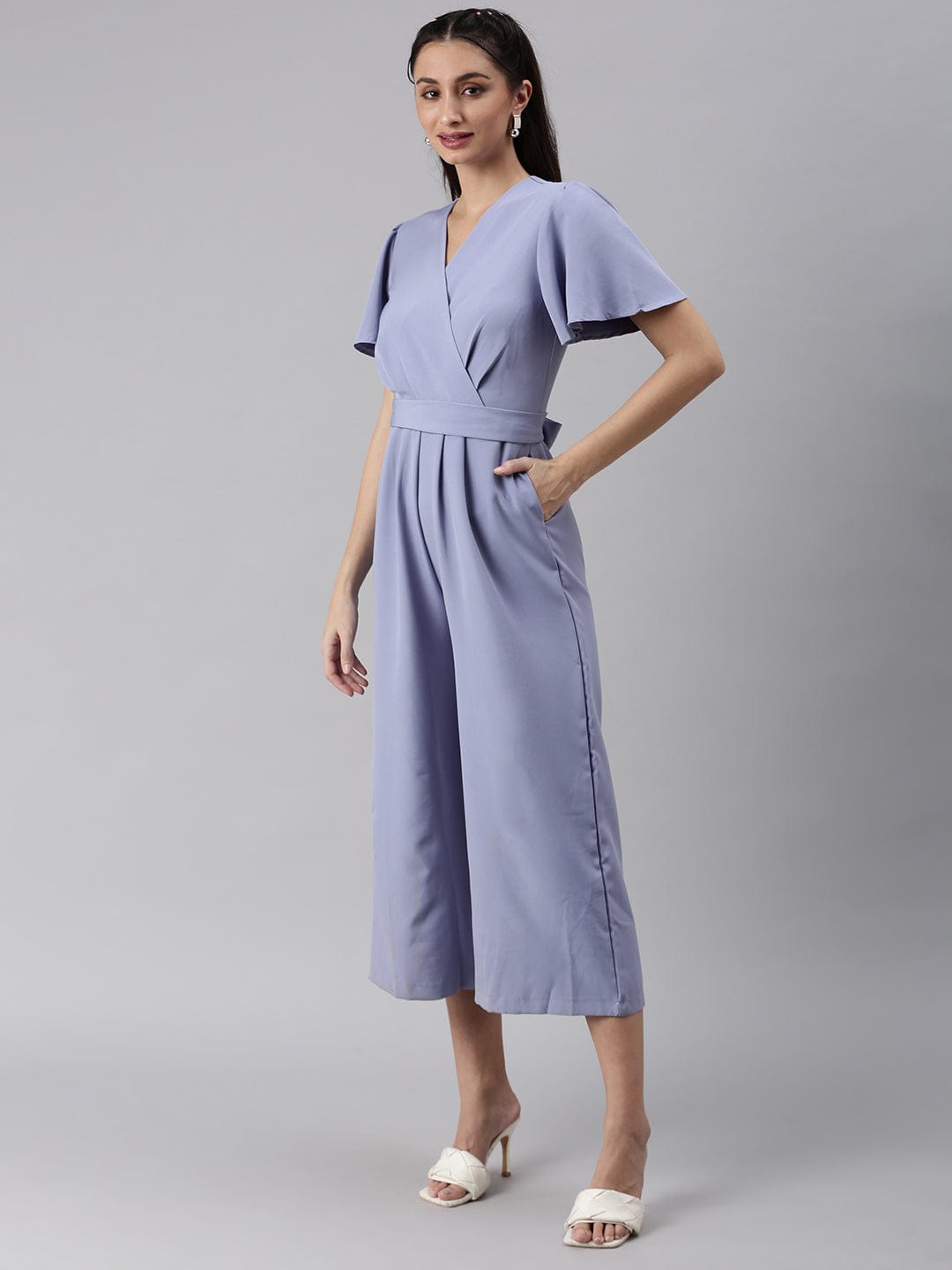 Women's Purple Basic Jumpsuit