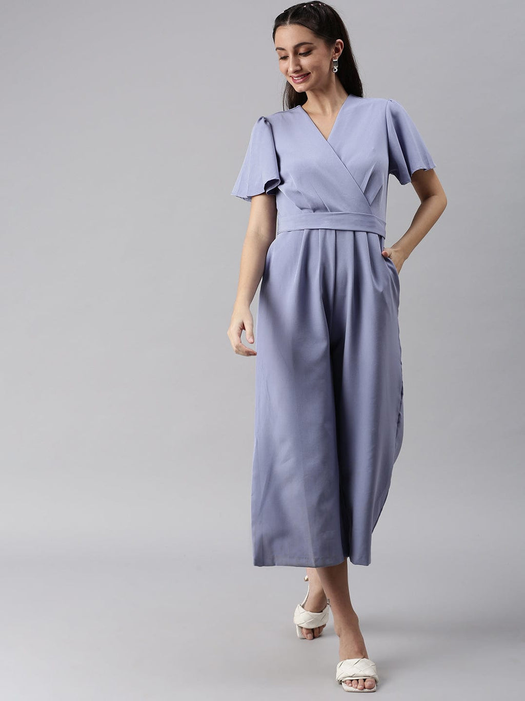 Women's Purple Basic Jumpsuit
