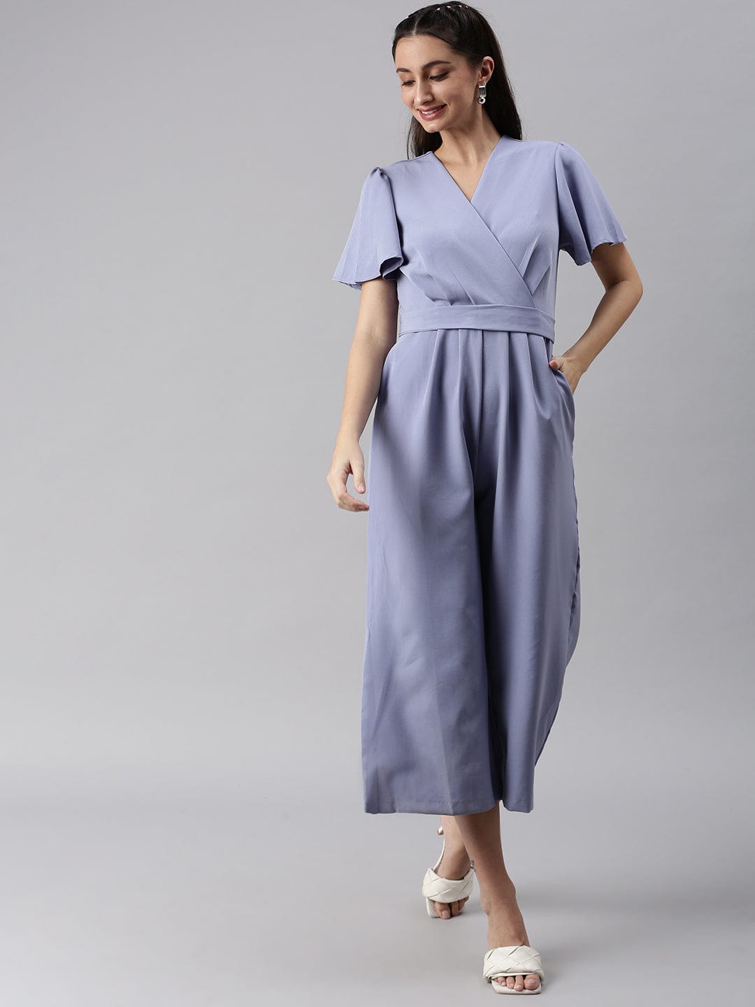 Women's Purple Basic Jumpsuit