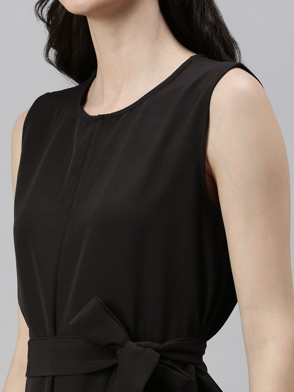 Women's Solid Black Jumpsuits