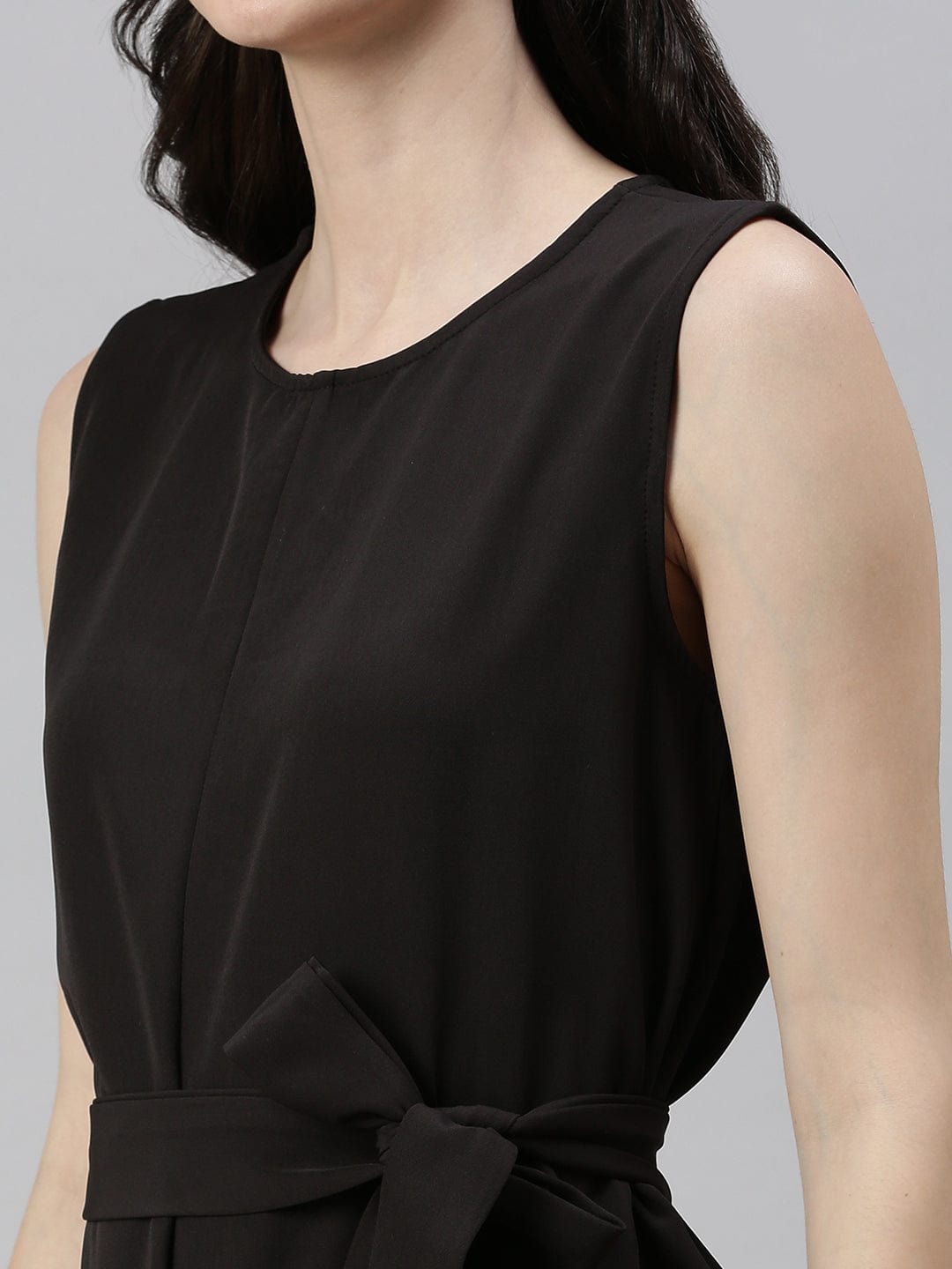 Women's Solid Black Jumpsuits