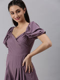 Women's Purple Sweetheart Neck Play Jumpsuit