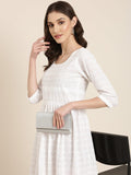 Women's Solid Empire White Kurta