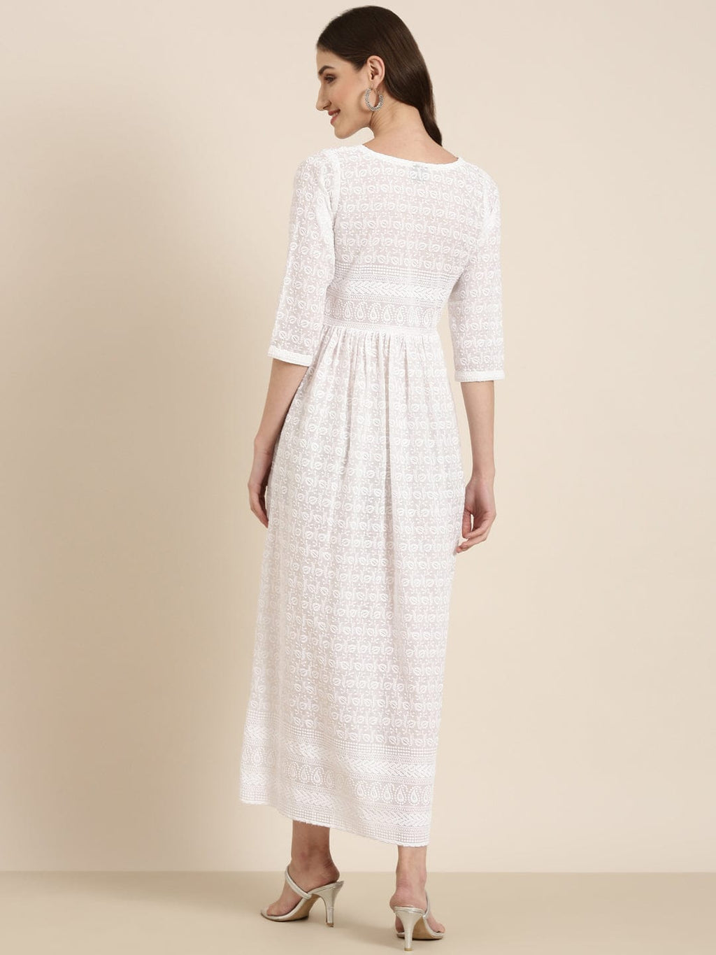 Women's Solid Empire White Kurta