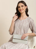 Women's Sea Green Embroidered Straight Kurta
