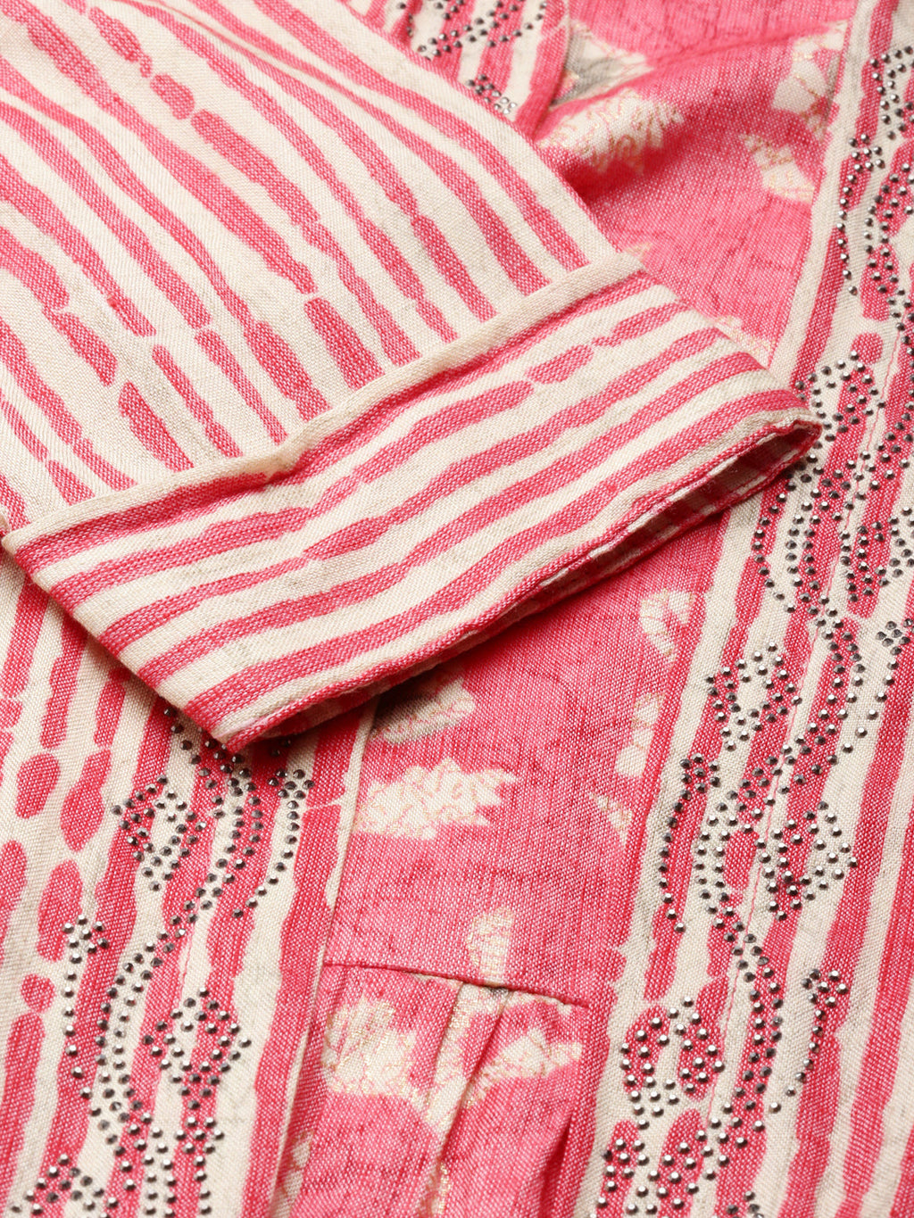 Women's Coral Printed Anarkali Kurta