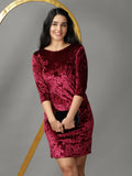 Women's Magenta Bodycon Dress