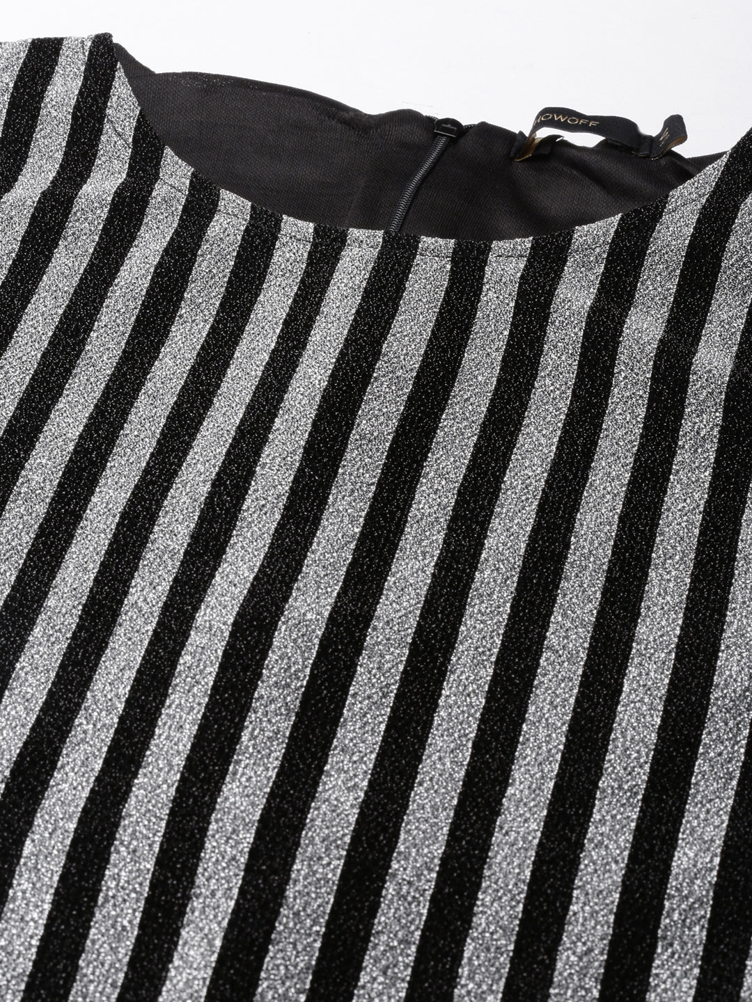 Women's Silver Striped Bodycon Dress