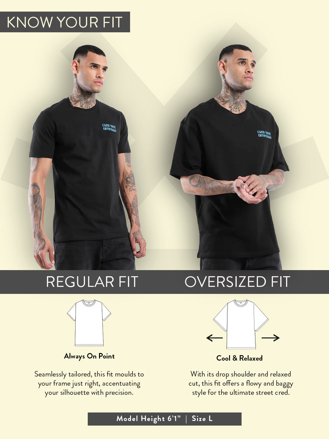 Heavy GSM Placement Print T-Shirt  | Off White