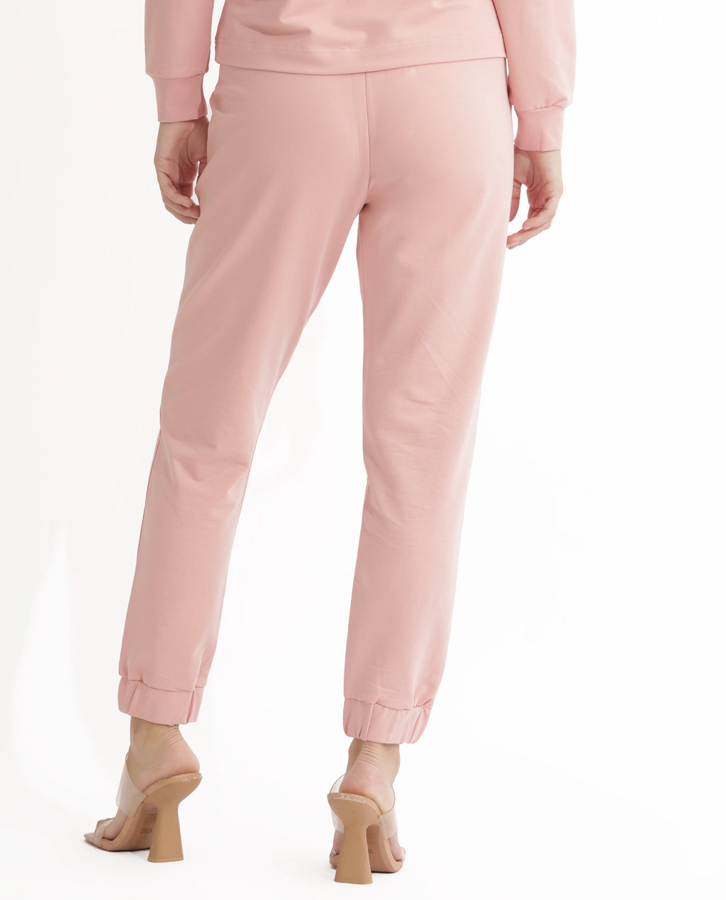 Rareism Women's Terac Light Orange Polyester Blend Plain Ankle Length Regular Fit Track Pant