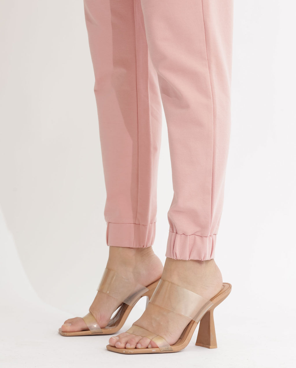 Rareism Women's Terac Light Orange Polyester Blend Plain Ankle Length Regular Fit Track Pant