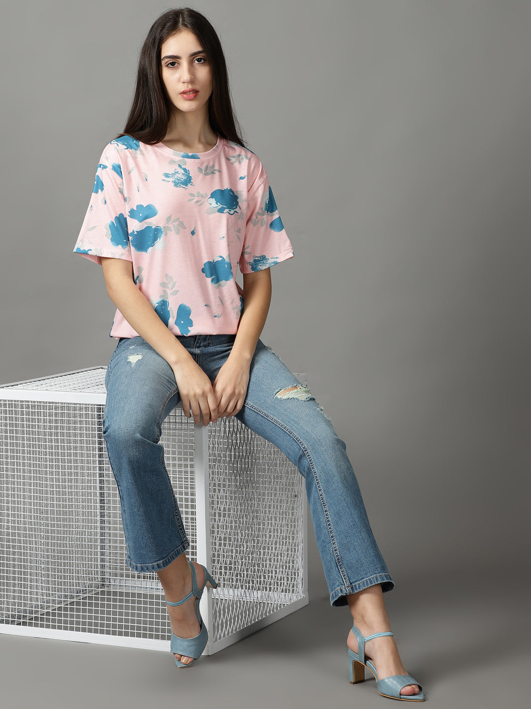 Women's Pink Print Top